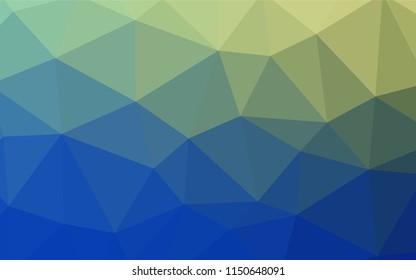Light Blue, Green vector abstract polygonal background. Shining polygonal illustration, which consist of triangles. A new texture for your web site.