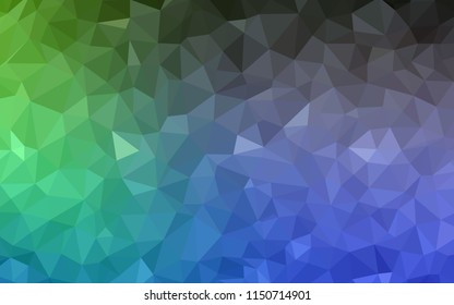 Light Blue, Green vector abstract polygonal background. Glitter abstract illustration with an elegant triangles. Polygonal design for your web site.