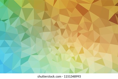 Light Blue, Green vector abstract polygonal background. Triangular geometric sample with gradient.  A new texture for your web site.