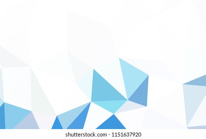 Light Blue, Green vector abstract polygonal template. Creative illustration in halftone style with triangles. Template for cell phone's backgrounds.