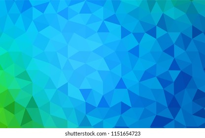 Light Blue, Green vector abstract polygonal background. Colorful illustration in polygonal style with gradient. Triangular pattern for your design.