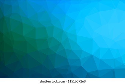 Light Blue, Green vector abstract mosaic pattern. Brand new colored illustration in blurry style with gradient. A completely new template for your business design.