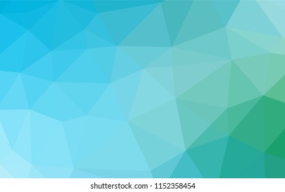 Light Blue, Green vector abstract polygonal cover. Triangular geometric sample with gradient.  A completely new template for your business design.