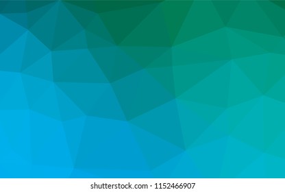 Light Blue, Green vector abstract polygonal layout. A vague abstract illustration with gradient. The template can be used as a background for cell phones.