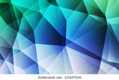 Light Blue, Green vector abstract mosaic pattern. Colorful illustration in abstract style with triangles. Textured pattern for your backgrounds.