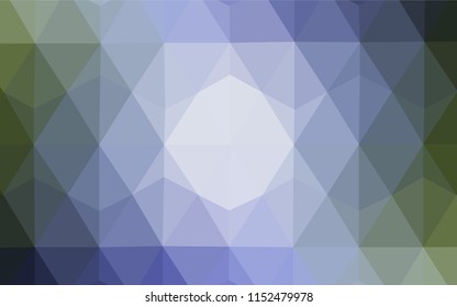 Light Blue, Green vector abstract mosaic pattern. Shining polygonal illustration, which consist of triangles. Template for cell phone's backgrounds.