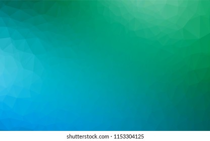 Light Blue, Green vector abstract polygonal layout. Brand new colored illustration in blurry style with gradient. Brand new style for your business design.