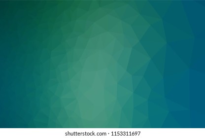 Light Blue, Green vector abstract polygonal layout. Shining illustration, which consist of triangles. A completely new design for your business.