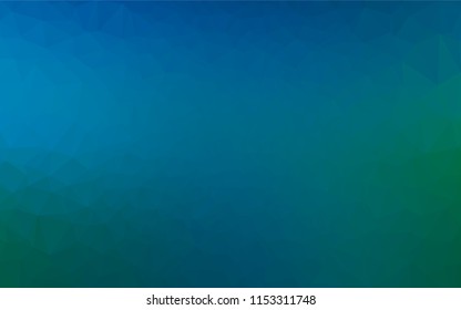 Light Blue, Green vector abstract mosaic pattern. Creative geometric illustration in Origami style with gradient. A new texture for your design.