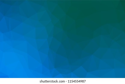 Light Blue, Green vector abstract polygonal cover. A vague abstract illustration with gradient. The textured pattern can be used for background.