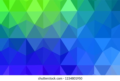 Light Blue, Green vector abstract mosaic pattern. A sample with polygonal shapes. Brand new design for your business.