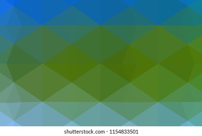 Light Blue, Green vector abstract mosaic background. Geometric illustration in Origami style with gradient.  Textured pattern can be used as a background.