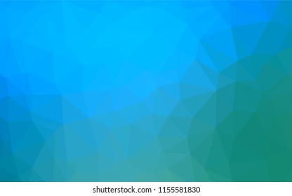 Light Blue, Green vector abstract polygonal layout. Creative geometric illustration in Origami style with gradient. A completely new template for your business design.