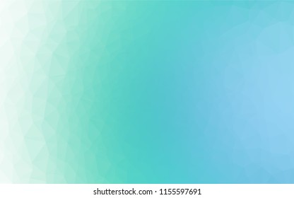 Light Blue, Green vector abstract mosaic pattern. Creative geometric illustration in Origami style with gradient. A completely new design for your business.