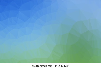 Light Blue, Green vector abstract mosaic background. Creative illustration in halftone style with gradient. The elegant pattern can be used as part of a brand book.