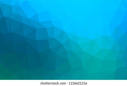 Light Blue, Green vector abstract polygonal texture. Shining illustration, which consist of triangles. A new texture for your design.