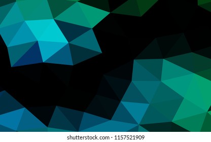 Light Blue, Green vector abstract mosaic abstract mosaic. Shining illustration, which consist of triangles. The template can be used as a background for cell phones.