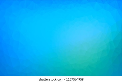 Light Blue, Green vector abstract polygonal texture. A completely new color illustration in a vague style. A completely new design for your business.