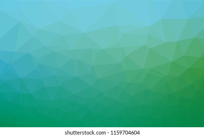 Light Blue, Green vector abstract mosaic background. Creative illustration in halftone style with gradient. The elegant pattern can be used as part of a brand book.