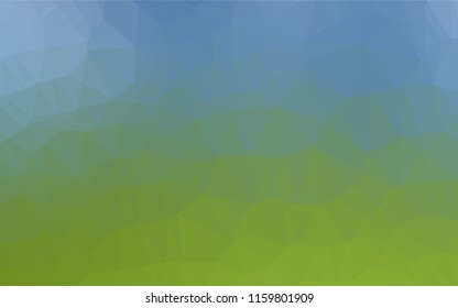 Light Blue, Green vector abstract mosaic backdrop. Creative illustration in halftone style with gradient. A completely new template for your business design.
