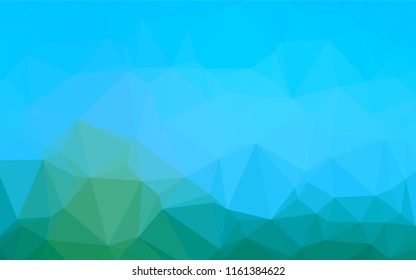 Light Blue, Green vector abstract polygonal cover. A vague abstract illustration with gradient. Brand new style for your business design.