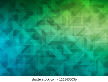 Light Blue, Green vector abstract polygonal cover. Triangular geometric sample with gradient.  The completely new template can be used for your brand book.