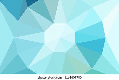 Light Blue, Green vector abstract mosaic pattern with a diamond. Triangular geometric sample with gradient.  Template for cell phone's backgrounds.