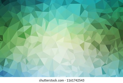 Light Blue, Green vector abstract mosaic pattern. A completely new color illustration in a polygonal style. Pattern for a brand book's backdrop.