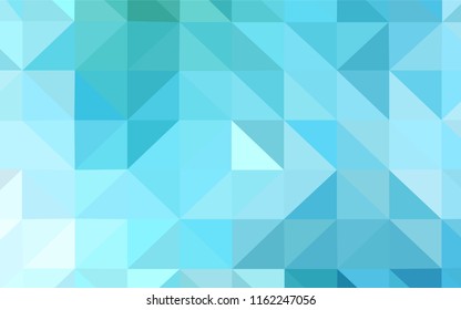 Light Blue, Green vector abstract mosaic pattern. A completely new color illustration in a polygonal style. Triangular pattern for your design.