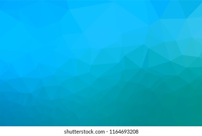 Light Blue, Green vector abstract polygonal texture. A completely new color illustration in a vague style. A completely new design for your business.