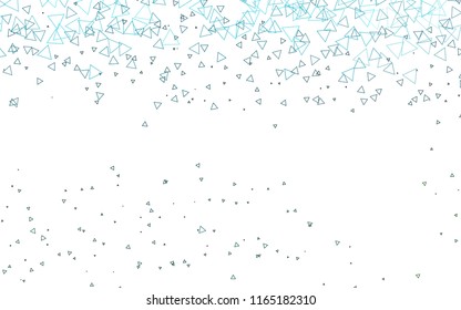 Light Blue, Green vector abstract colorful background, which consist of triangles. Pattern with colored triangles on white background.