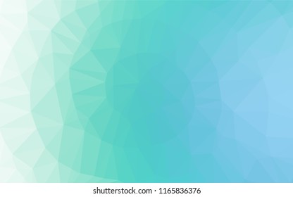 Light Blue, Green vector abstract polygonal cover. Shining illustration, which consist of triangles. The template can be used as a background for cell phones.