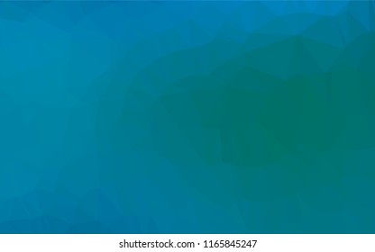 Light Blue, Green vector abstract polygonal layout. Shining illustration, which consist of triangles. The template can be used as a background for cell phones.