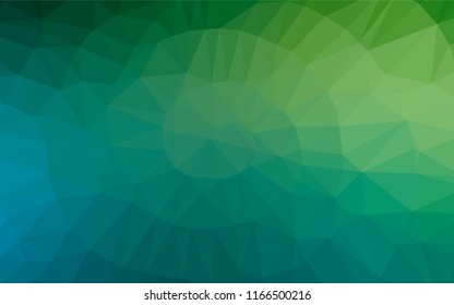 Light Blue, Green vector abstract mosaic background. Creative illustration in halftone style with gradient. A new texture for your design.