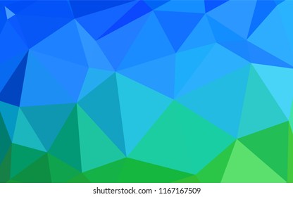 Light Blue, Green vector abstract polygonal template. Colorful illustration in abstract style with triangles. Brand new design for your business.