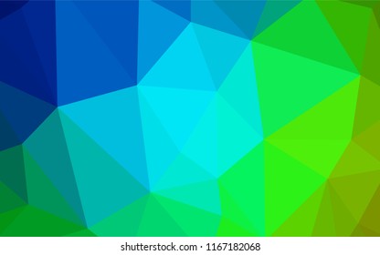 Light Blue, Green vector abstract mosaic background. Colorful abstract illustration with triangles. Brand new style for your business design.