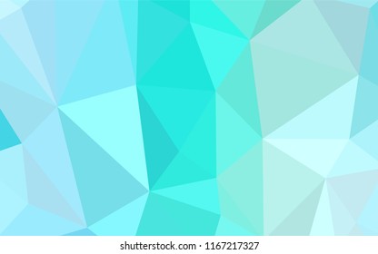 Light Blue, Green vector abstract polygonal background. Geometric illustration in Origami style with gradient.  Template for cell phone's backgrounds.