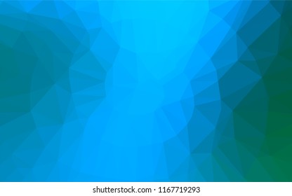 Light Blue, Green vector abstract polygonal texture. A completely new color illustration in a vague style. The polygonal design can be used for your web site.