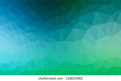 Light Blue, Green vector abstract mosaic backdrop. Creative illustration in halftone style with gradient. The textured pattern can be used for background.