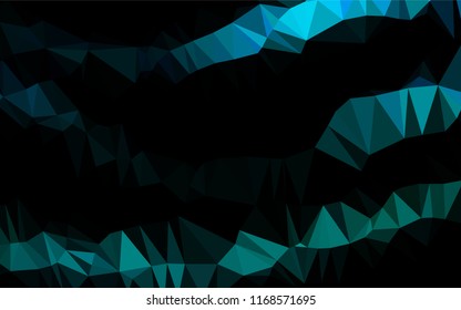 Light Blue, Green vector abstract mosaic pattern. Brand new colored illustration in blurry style with gradient. The best triangular design for your business.
