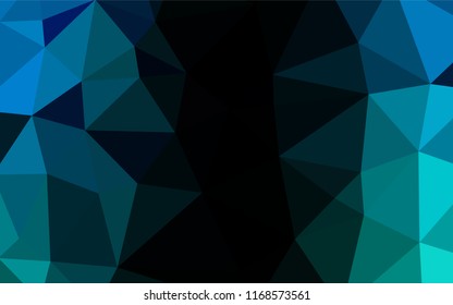 Light Blue, Green vector abstract mosaic backdrop. A vague abstract illustration with gradient. Triangular pattern for your business design.