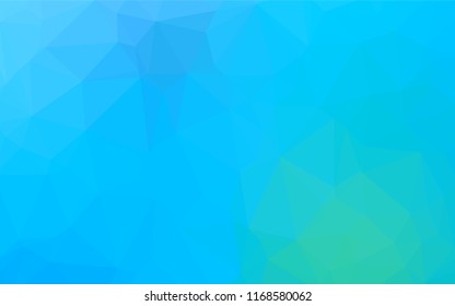 Light Blue, Green vector abstract mosaic pattern. Glitter abstract illustration with an elegant design. Triangular pattern for your business design.