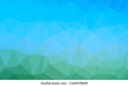 Light Blue, Green vector abstract polygonal cover. Colorful abstract illustration with gradient. The best triangular design for your business.