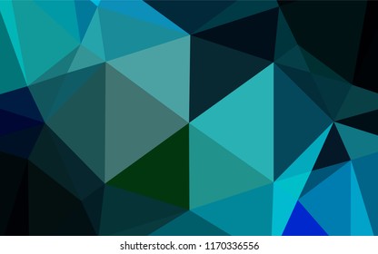 Light Blue, Green vector abstract mosaic backdrop. Creative illustration in halftone style with gradient. A completely new template for your business design.