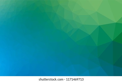 Light Blue, Green vector abstract polygonal cover. An elegant bright illustration with gradient. The textured pattern can be used for background.