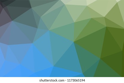 Light Blue, Green vector abstract polygonal background. Triangular geometric sample with gradient.  New template for your brand book.