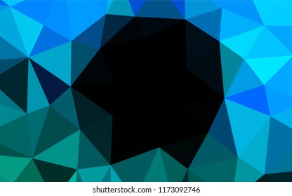 Light Blue, Green vector abstract mosaic pattern. A sample with polygonal shapes. Brand new design for your business.