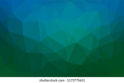 Light Blue, Green vector abstract polygonal texture. Colorful illustration in abstract style with gradient. The completely new template can be used for your brand book.
