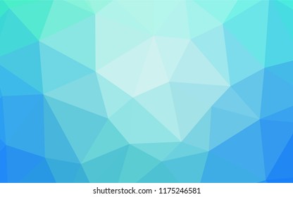 Light Blue, Green vector abstract polygonal template. Glitter abstract illustration with an elegant triangles. Textured pattern for your backgrounds.
