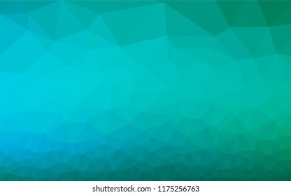Light Blue, Green vector abstract polygonal texture. Geometric illustration in Origami style with gradient.  The textured pattern can be used for background.
